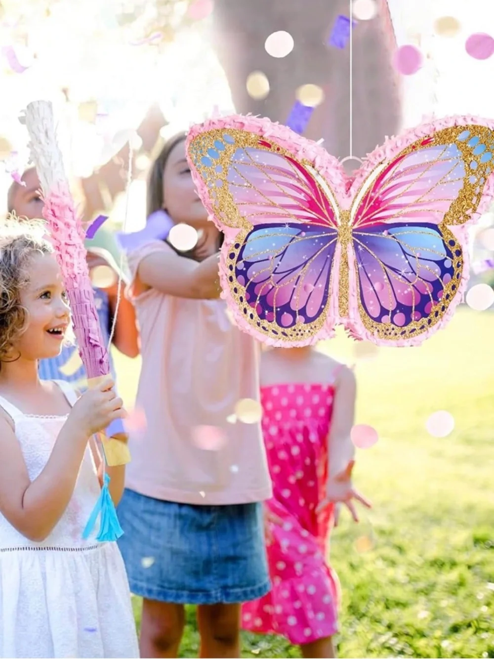 Butterfly Small Piñata Party Decoration - Pink